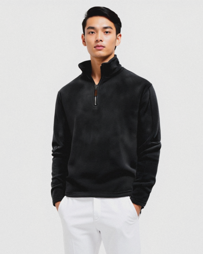 Joshua | Pull homme zippé quart avec confort ultime
