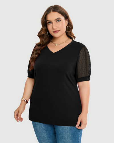 Veronique | Blouse élégante avec manches bouffantes féminines