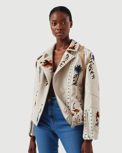 Livia | Veste avec broderie florale rétro
