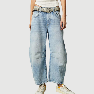 Luna | Jean femme à jambe large et taille haute