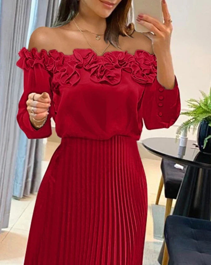 Aria | Superbe Robe Maxi Sans Épaules