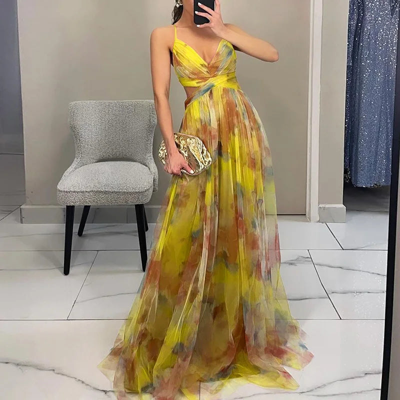 Giselle | Maxi-robe Envoûtante avec Imprimé Floral