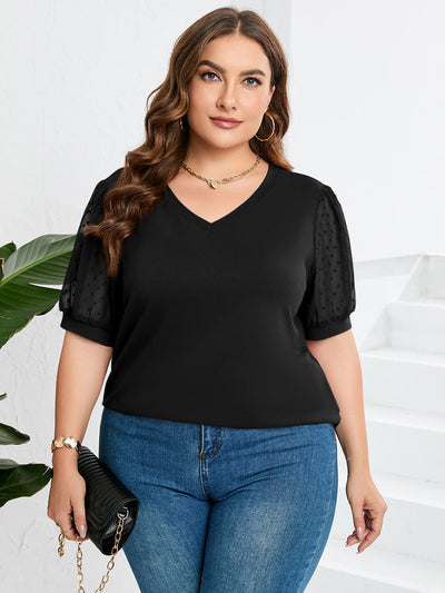 Veronique | Blouse élégante avec manches bouffantes féminines