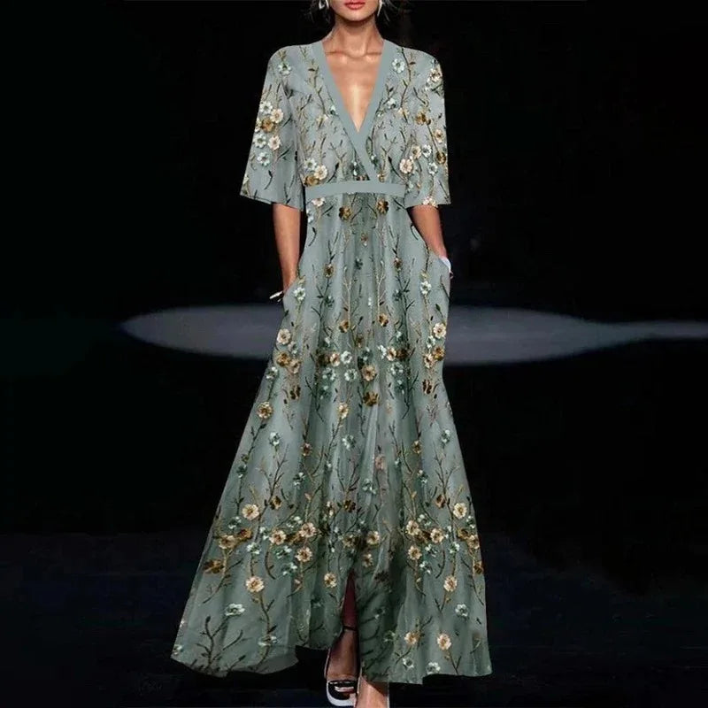 Jamie | Robe Élégante à Motifs Floraux