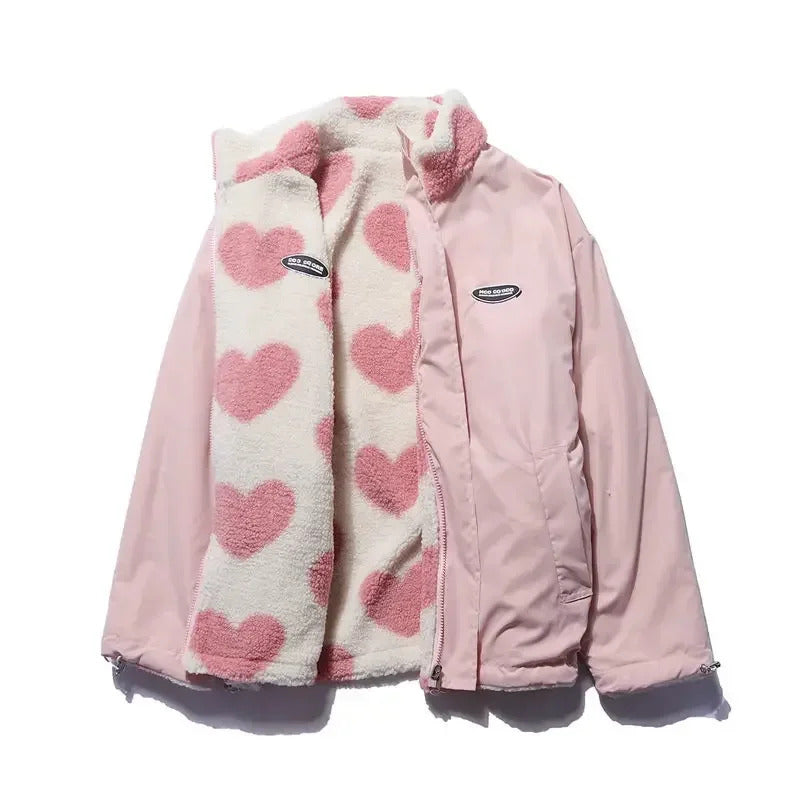 Katharina | Veste Réversible à Cœurs