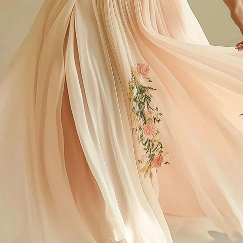 Amelia | Élégants robes de fête avec décolleté en V et taille haute