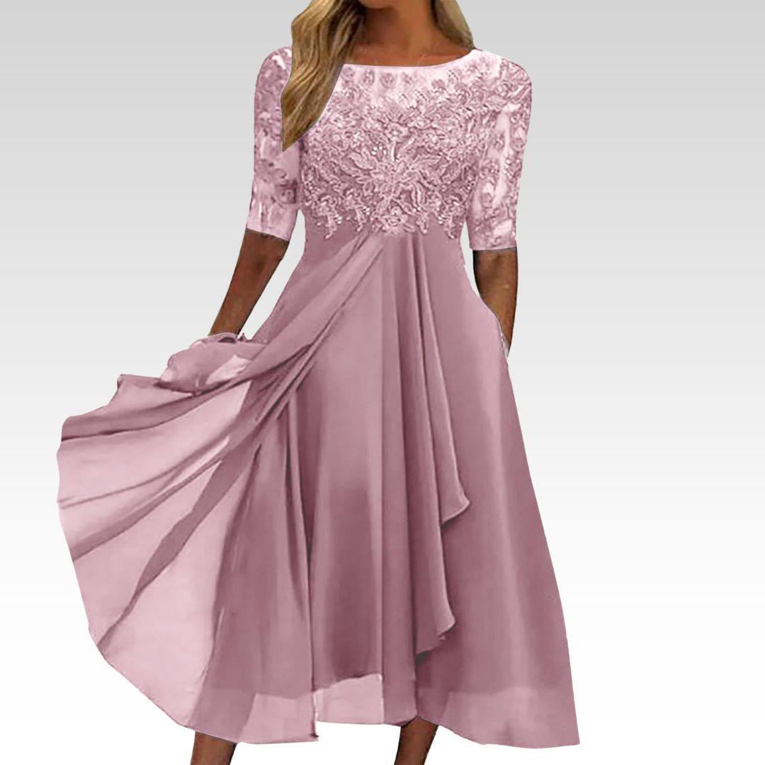 Taryn | Robe midi en dentelle élégante