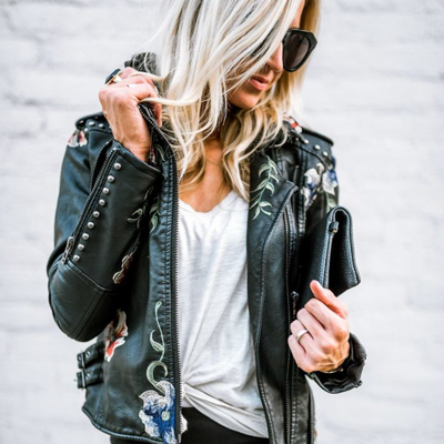 Livia | Veste avec broderie florale rétro