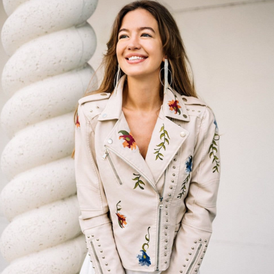 Livia | Veste avec broderie florale rétro