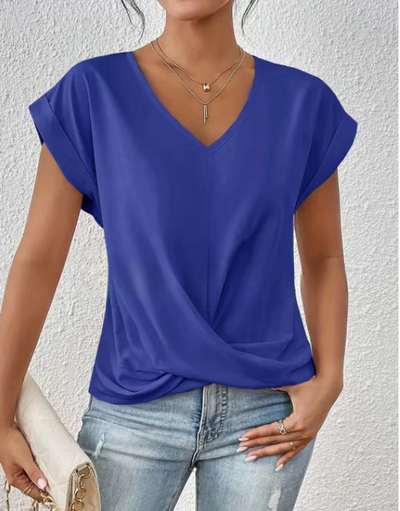 Eloise | T-shirt femme à col en cœur élégant et confortable