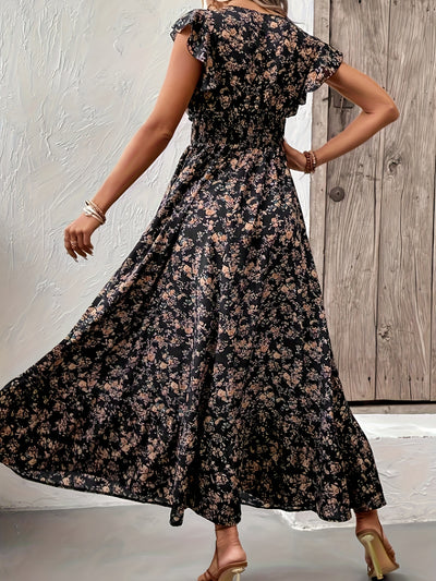 Rosalie | Robe Longue Florale Portefeuille