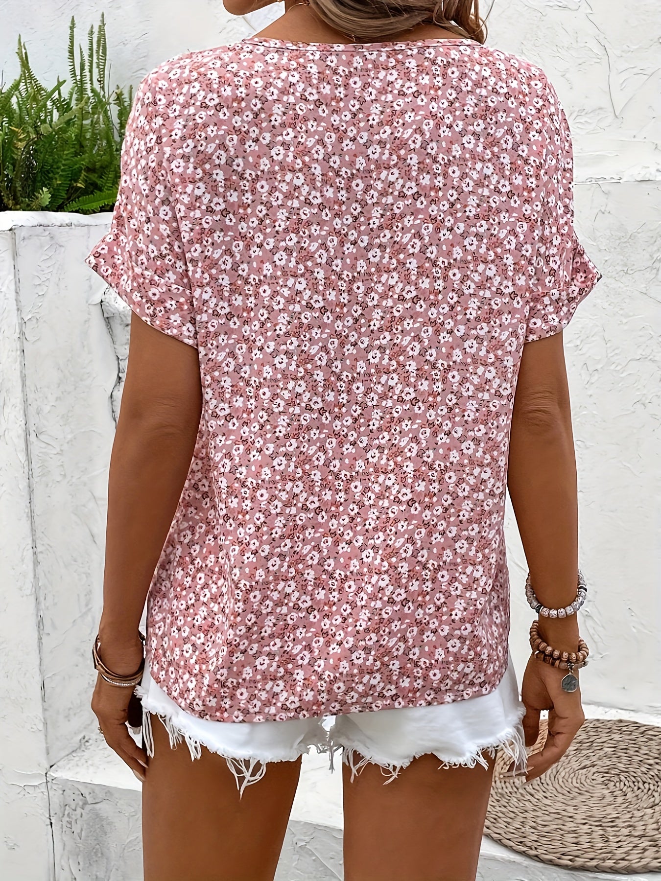 Aimée | Chemise Florale à Manches Courtes