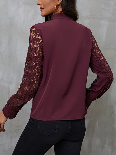 Thaïs | Chemise en Dentelle à Col Montant