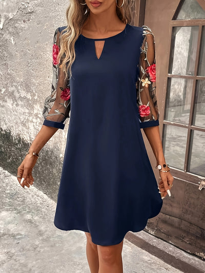 Marcelline | Robe Élégante à Manches Florales
