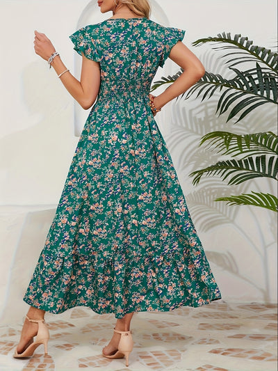 Rosalie | Robe Longue Florale Portefeuille
