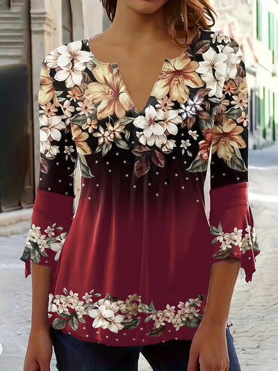 Salomé | Haut Floral à Col V