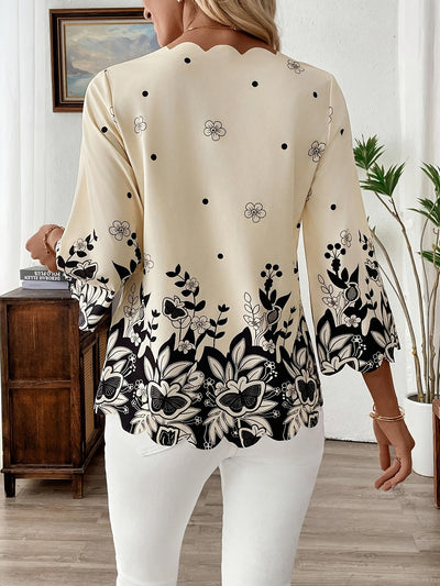 Énora | Chemise Brodée à Col V