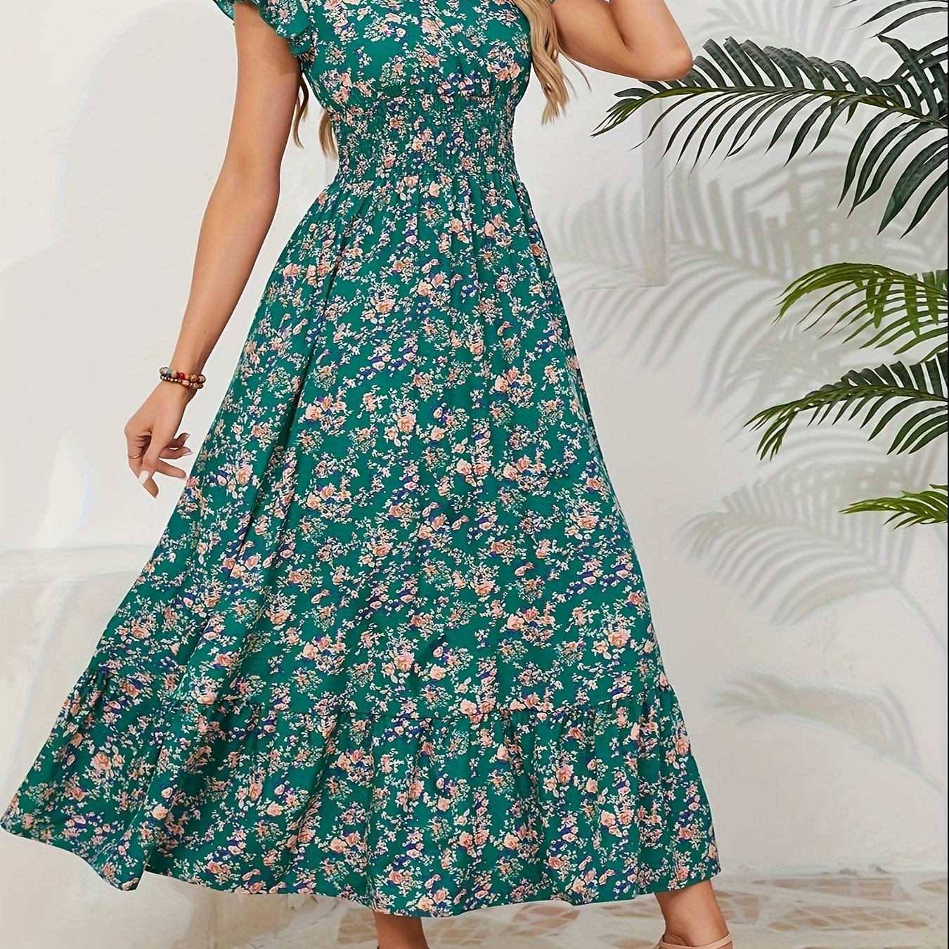 Rosalie | Robe Longue Florale Portefeuille