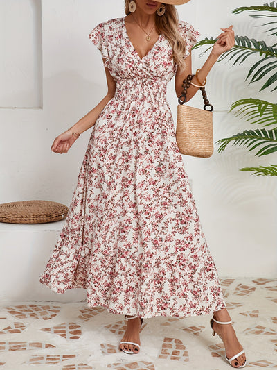 Rosalie | Robe Longue Florale Portefeuille