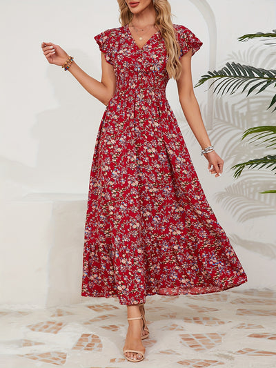 Rosalie | Robe Longue Florale Portefeuille