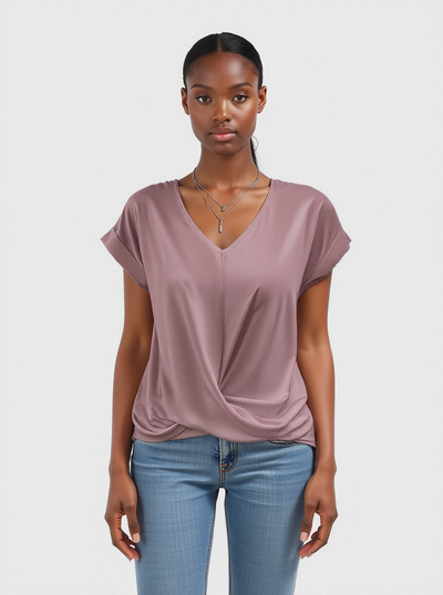 Eloise | T-shirt femme à col en cœur élégant et confortable