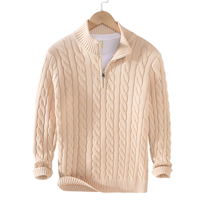 Antony | Pull homme torsadé à demi-zip