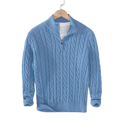 Antony | Pull homme torsadé à demi-zip