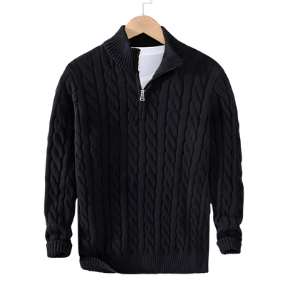 Antony | Pull homme torsadé à demi-zip