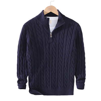 Antony | Pull homme torsadé à demi-zip