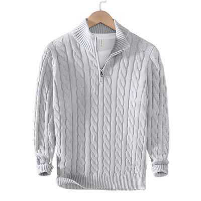 Antony | Pull homme torsadé à demi-zip