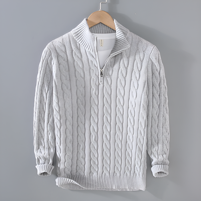 Antony | Pull homme torsadé à demi-zip