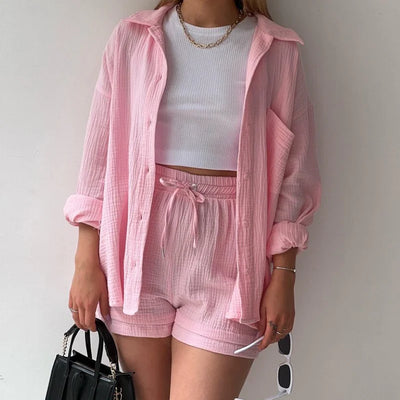 Giada | Ensemble d'été en coton léger pour femme