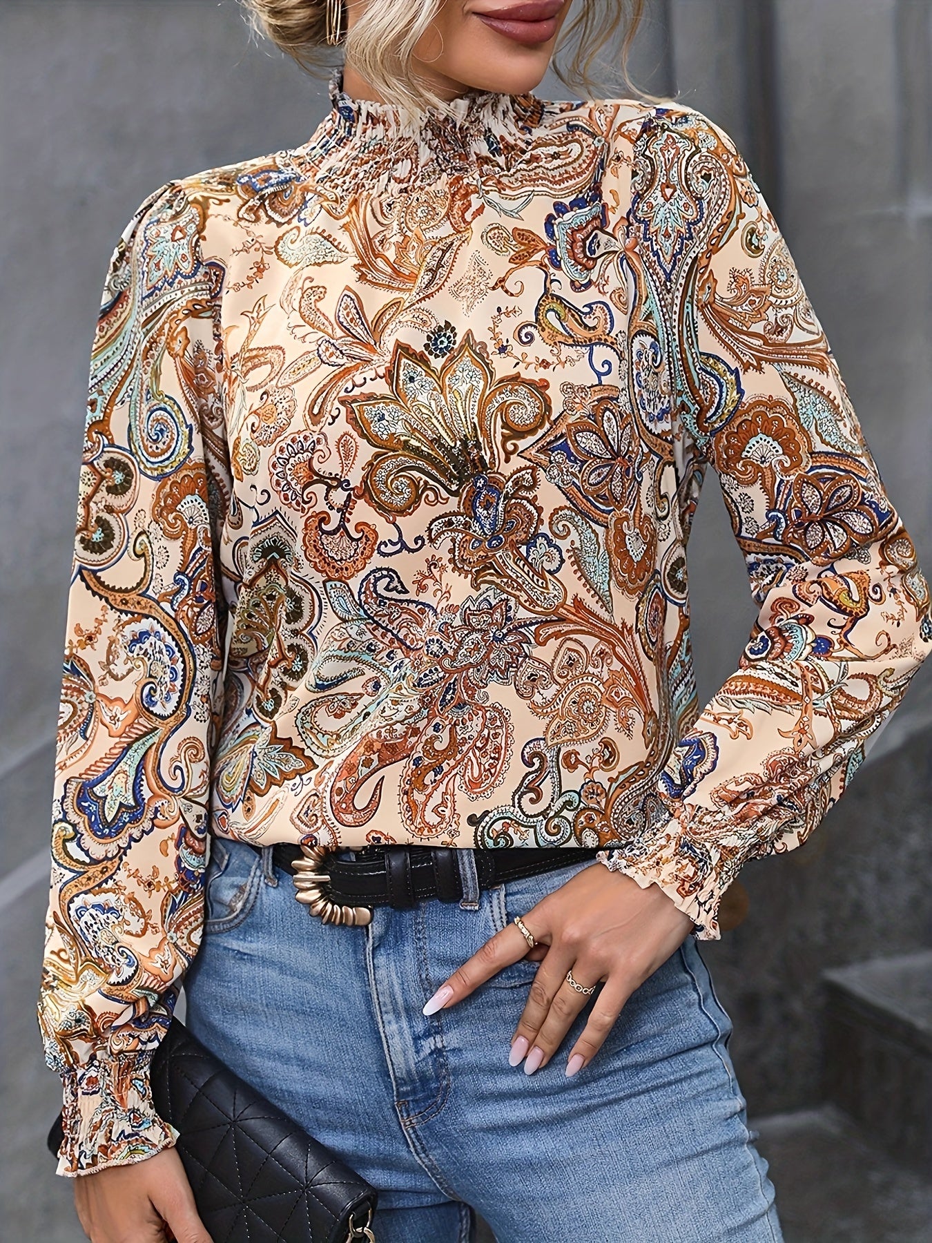Zélie | Chemise Paisley à Motifs Floraux