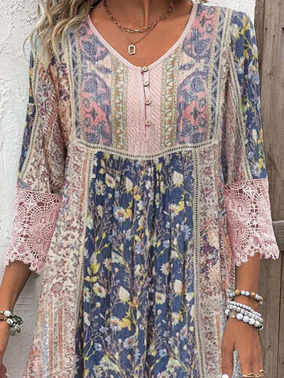 Irène | Robe imprimée romantique avec confort irrésistible