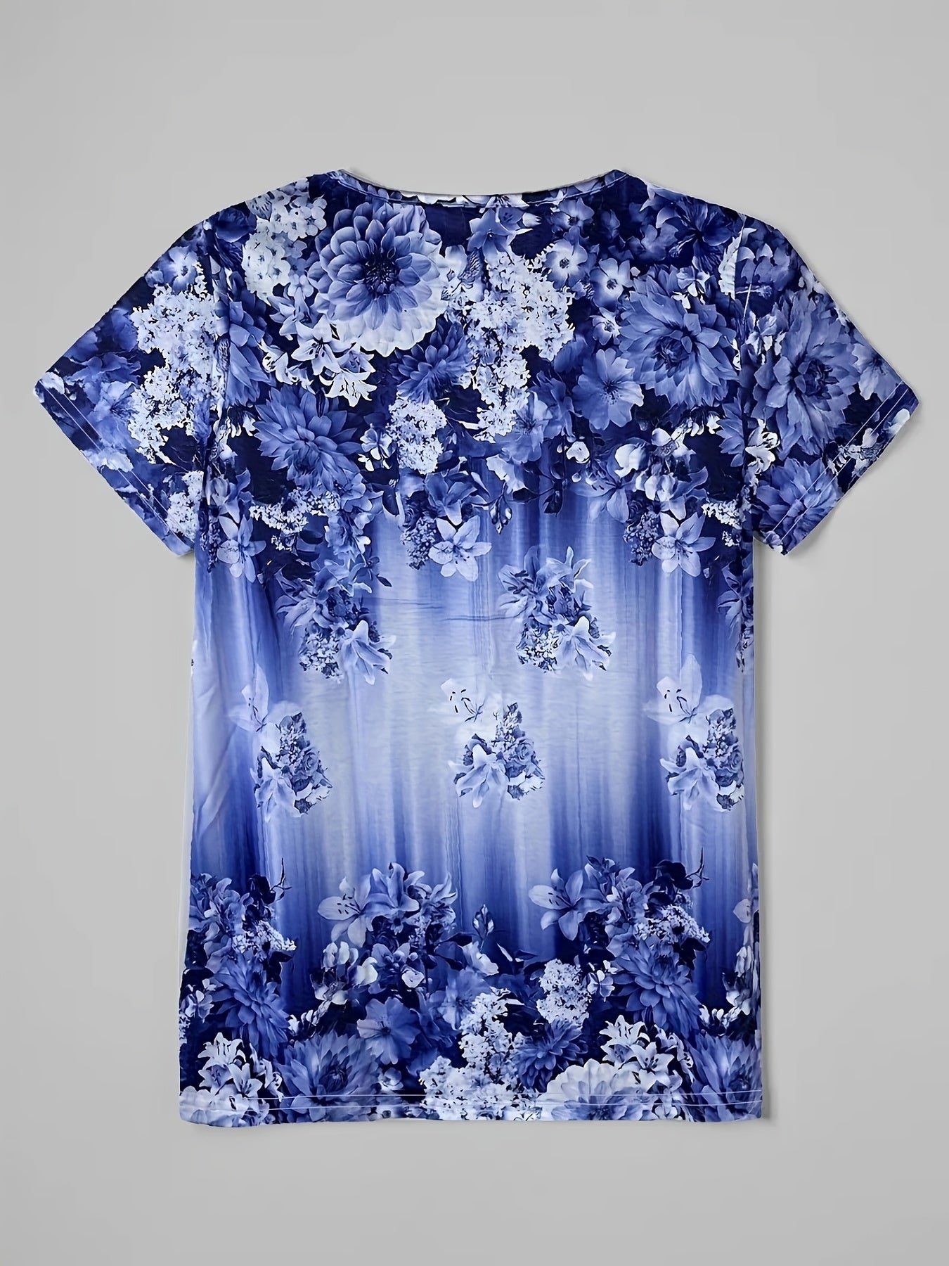 Louna | Haut Floral Vert à Col V