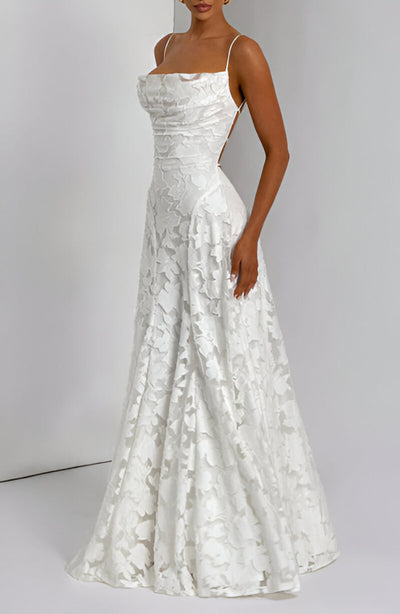 Francisa | Robe corset longue en dentelle
