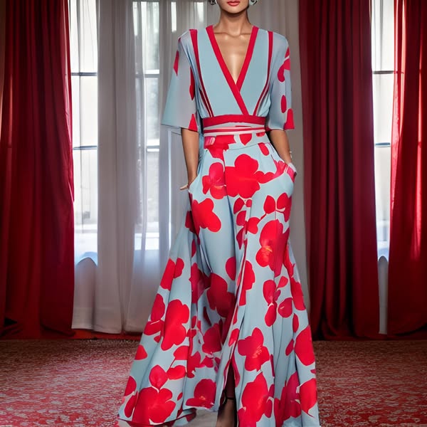 Jamie | Robe Élégante à Motifs Floraux