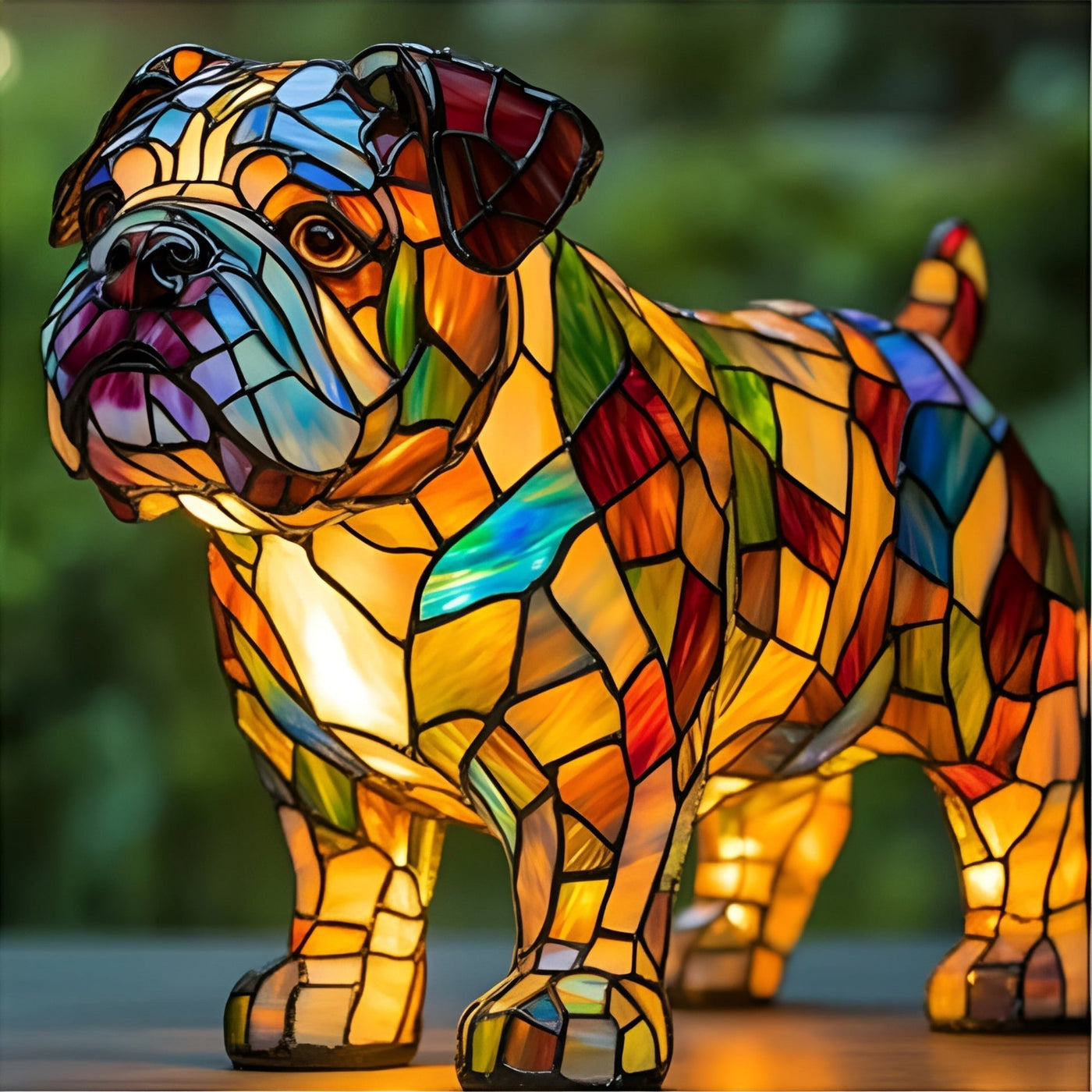 Bastien | Lampe Tiffany Magisk en forme de chien