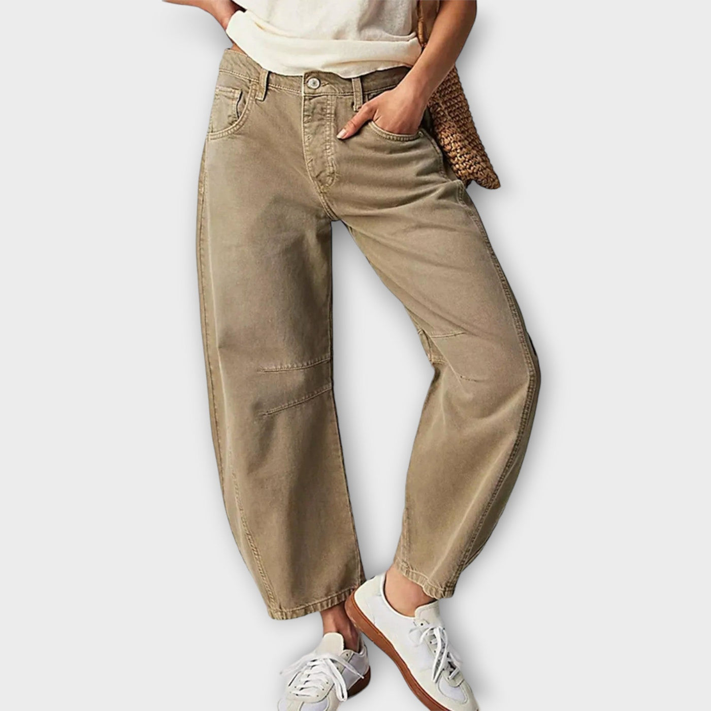 Luna | Jean femme à jambe large et taille haute